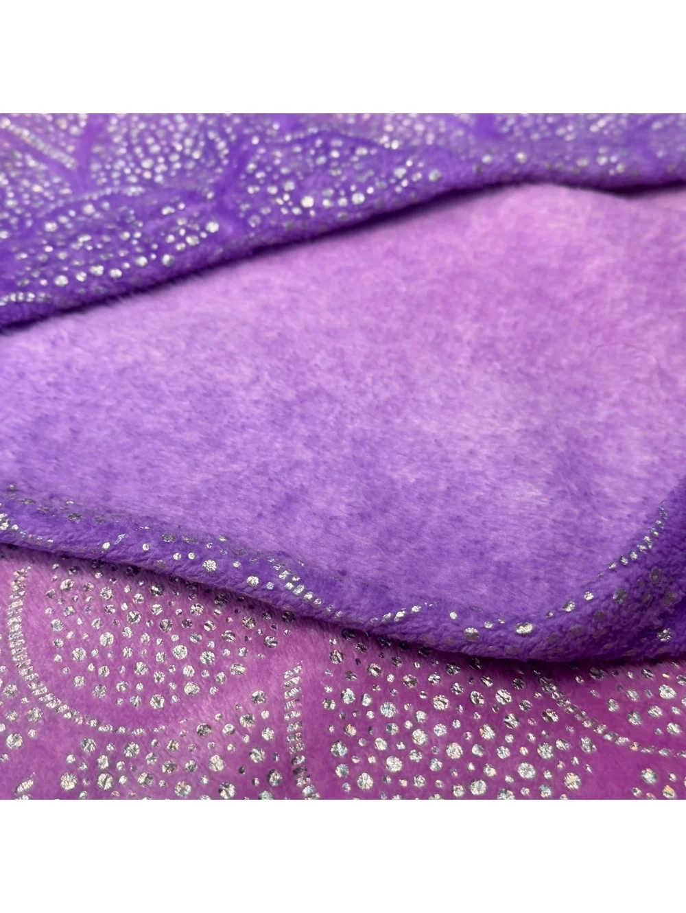 Purple Ombre Mermaid Tail Blanket with Sequined Fin